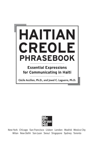 Haitian Creole Phrasebook