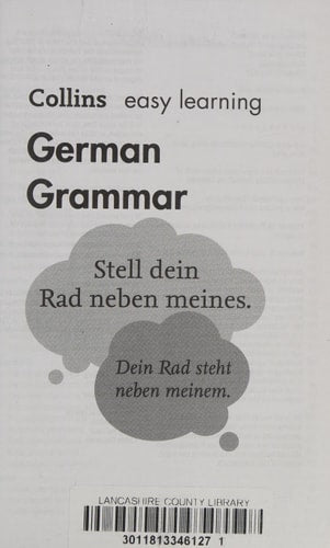 Collins Easy Learning German Grammar...