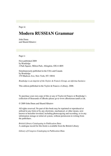 Modern Russian Grammar