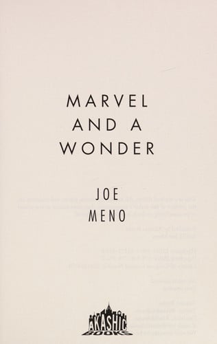 Marvel and a Wonder