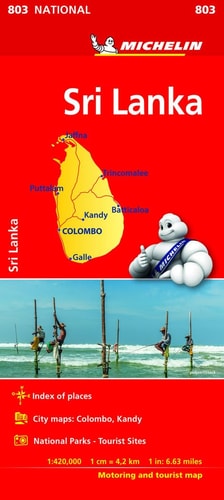 Michelin Sri Lanka Road & Tourist Map 803