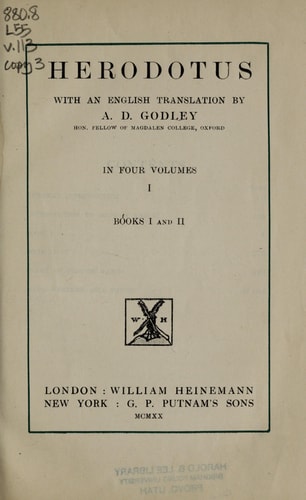 The Persian Wars, Volume I