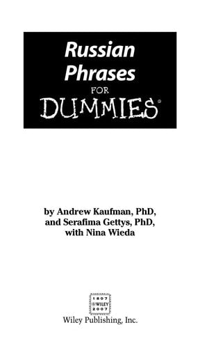 Russian Phrases for Dummies
