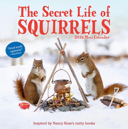 Secret Life of Squirrels Mini Wall Calendar 2026