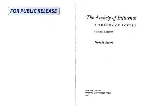 The Anxiety of Influence