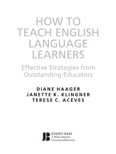 How to Teach English Language Learners...