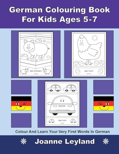 German Colouring Book For Kids Ages...