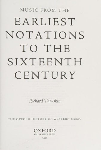 The Oxford History of Western Music...