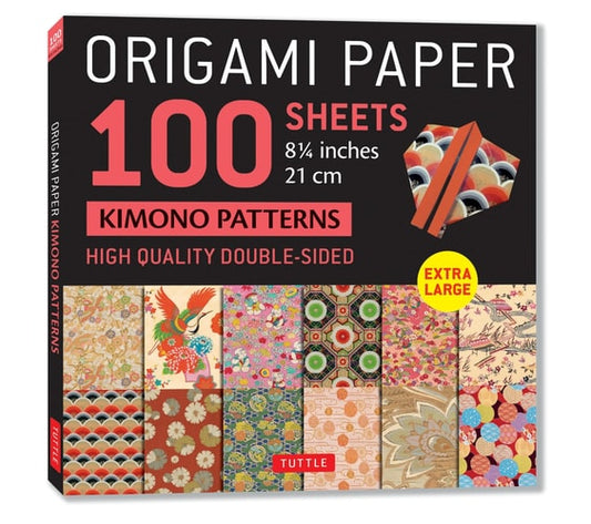 Origami Paper 100 sheets Cherry Blossoms 8 1/4" (21 cm): Extra Large Double-Sided Origami Sheets Printed with 12 Different Color Combinations (Instructions for 5 Projects Included)