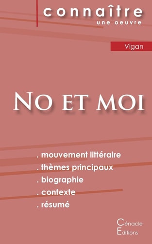 Fiche de Lecture No et Moi (Analyse...