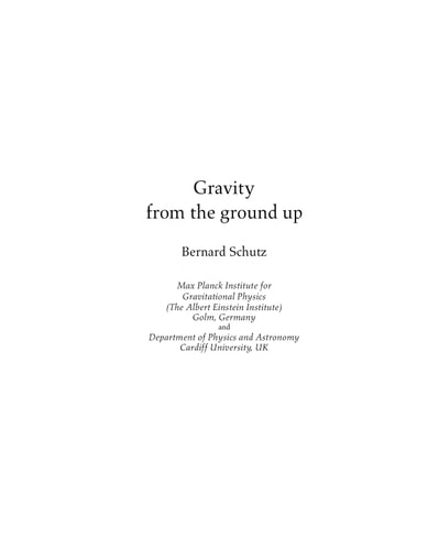 Gravity from the Ground Up