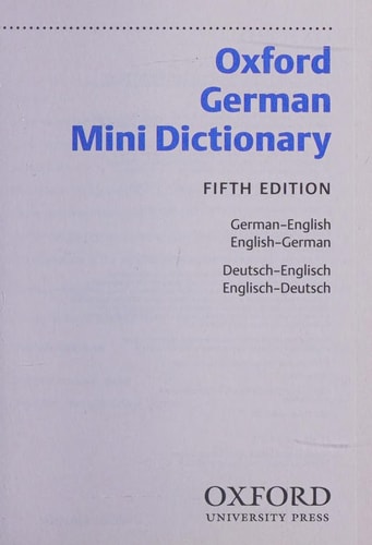 Oxford German Mini Dictionary 5th...