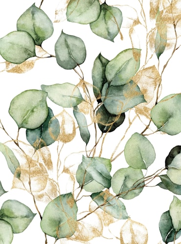 Greenery and Gold Lined Journal...