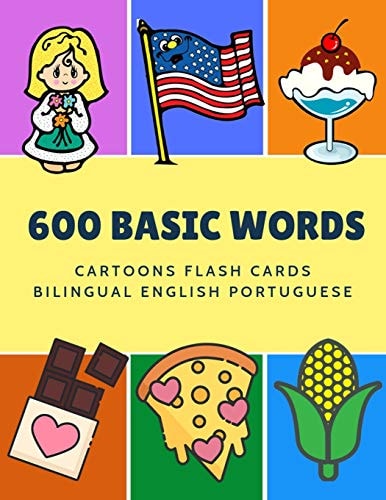 600 Basic Words Cartoons Flash Cards...
