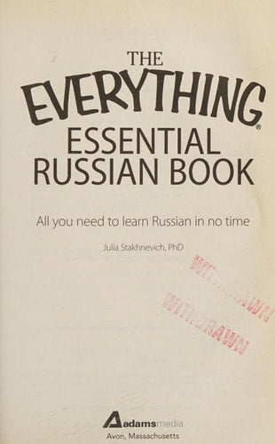 Everything Essential Russian Book...