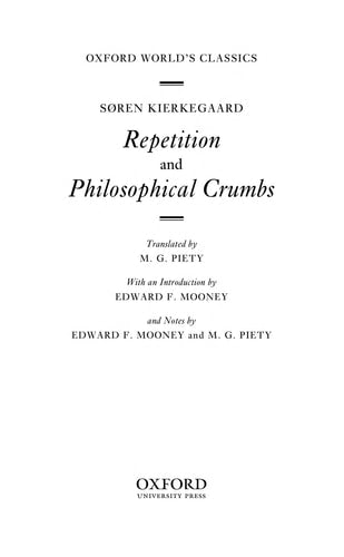 Repetition and Philosophical Crumbs...