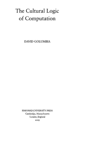 The Cultural Logic of Computation...