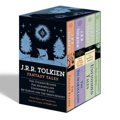 Tolkien Fantasy Tales Box Set (the Tolkien Reader, the Silmarillion, Unfinished Tales, Sir Gawain and the Green Knight) Essays, Epics, and Translations from the Creator of Middle-Earth