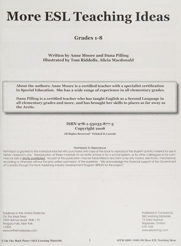 More ESL Teaching Ideas Grades K...