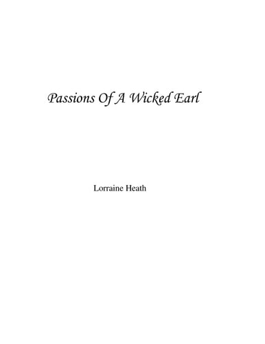 Passions of a Wicked Earl