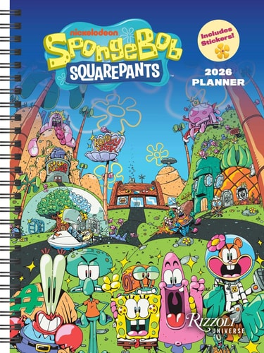 SpongeBob SquarePants 12-Month 2026 Planner Calendar (Includes Stickers)