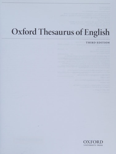 Oxford Canadian Thesaurus of Current English