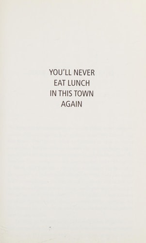 You'll Never Eat Lunch in This Town Again