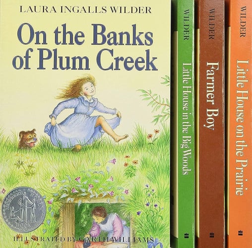 Little House 4-Book Box Set Little House in the Big Woods, Farmer Boy, Little House on the Prairie, On the Banks of Plum Creek
