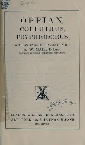 Oppian. Colluthus. Tryphiodorus...