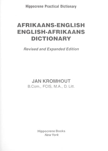 Hippocrene Afrikaans English/English...